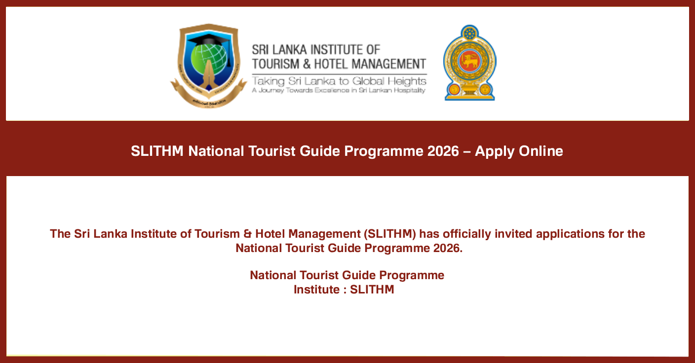 SLITHM National Tourist Guide Programme 2026 – Apply Online