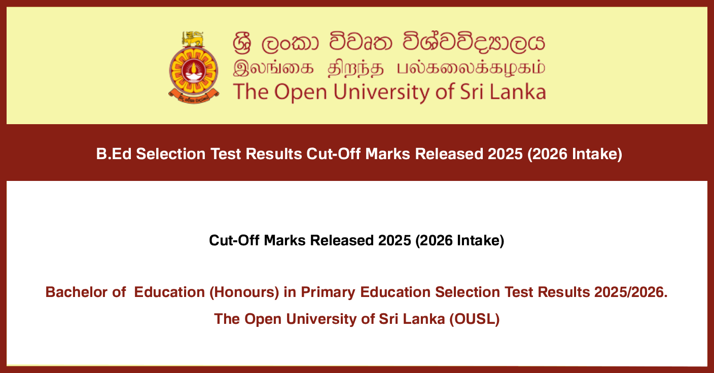 B.Ed Selection Test Results Cut-Off Marks Released 2025 (2026 Intake)