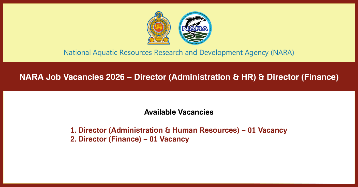 NARA Job Vacancies 2026 – Director (Administration and HR) and Director (Finance)