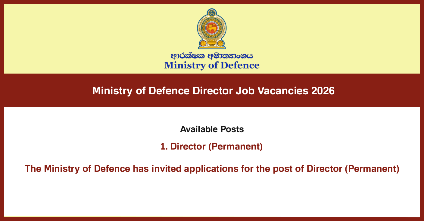  Ministry of Defence Director Job Vacancies 2026