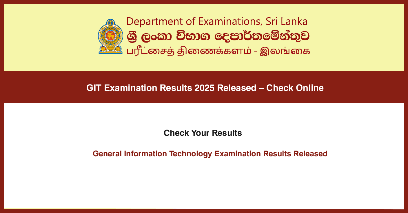 GIT Examination Results 2025 Released – Check Online