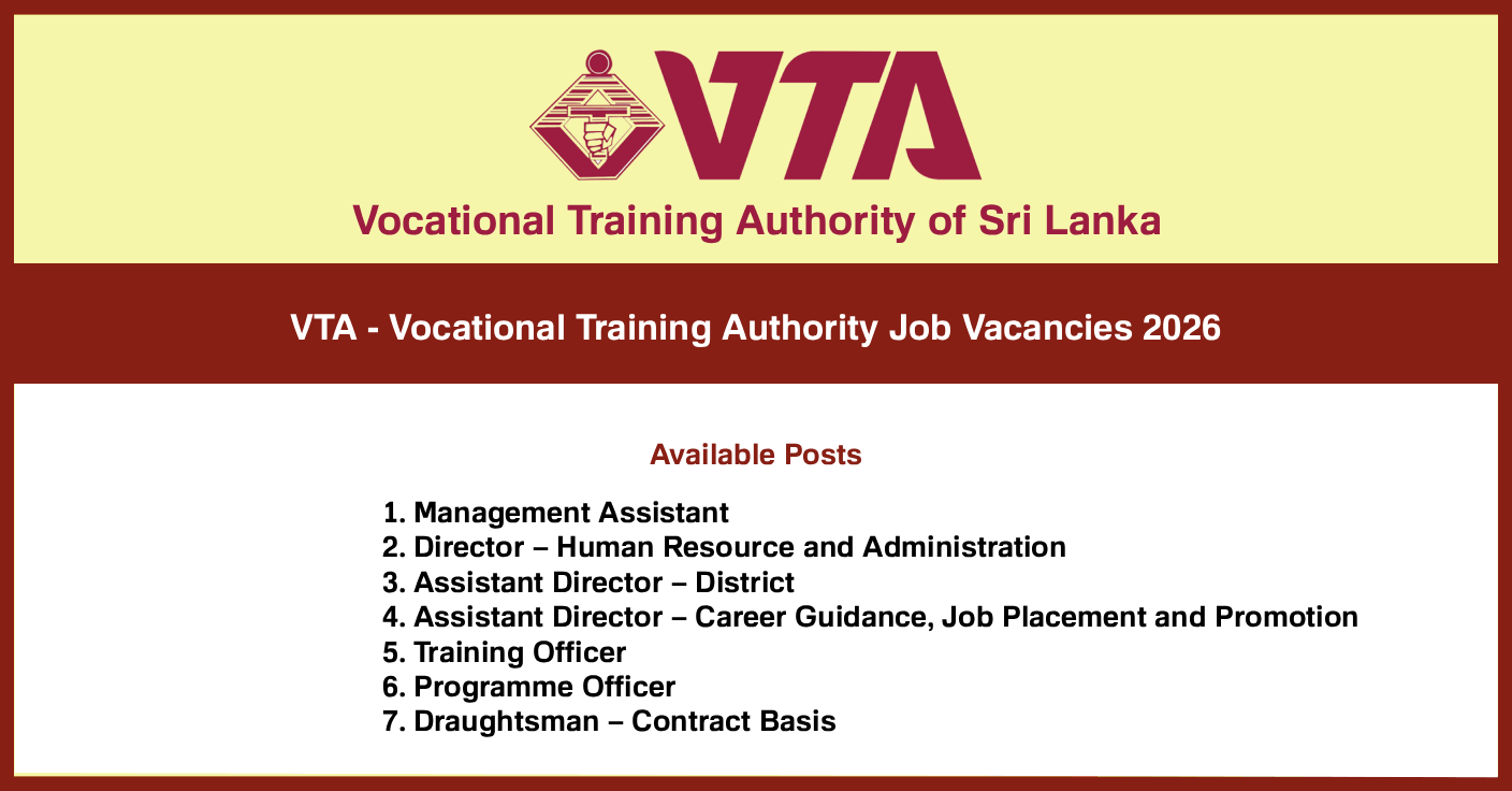 VTA - Vocational Training Authority Job Vacancies 2026