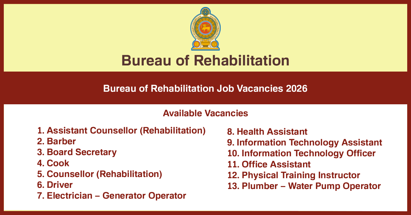 Bureau of Rehabilitation Job Vacancies 2026