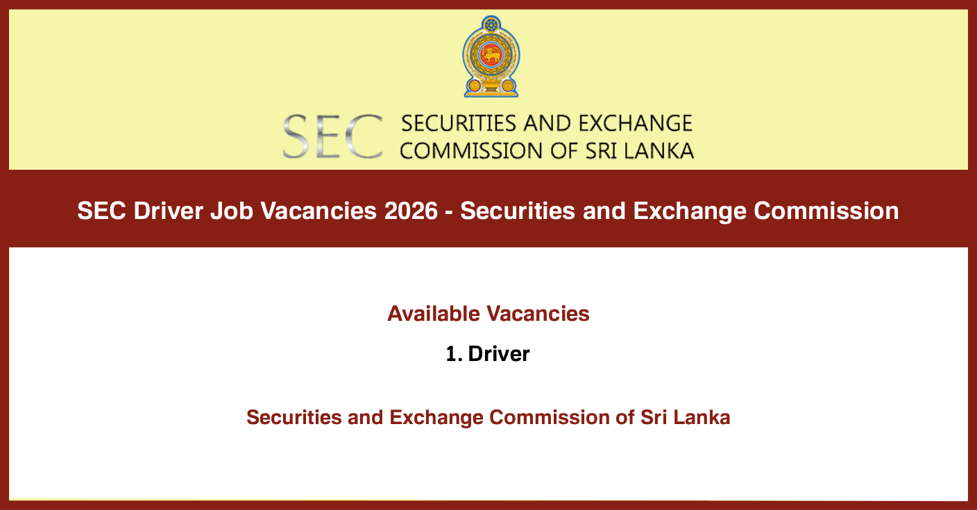 SEC Driver Job Vacancies 2026 - Securities and Exchange Commission
