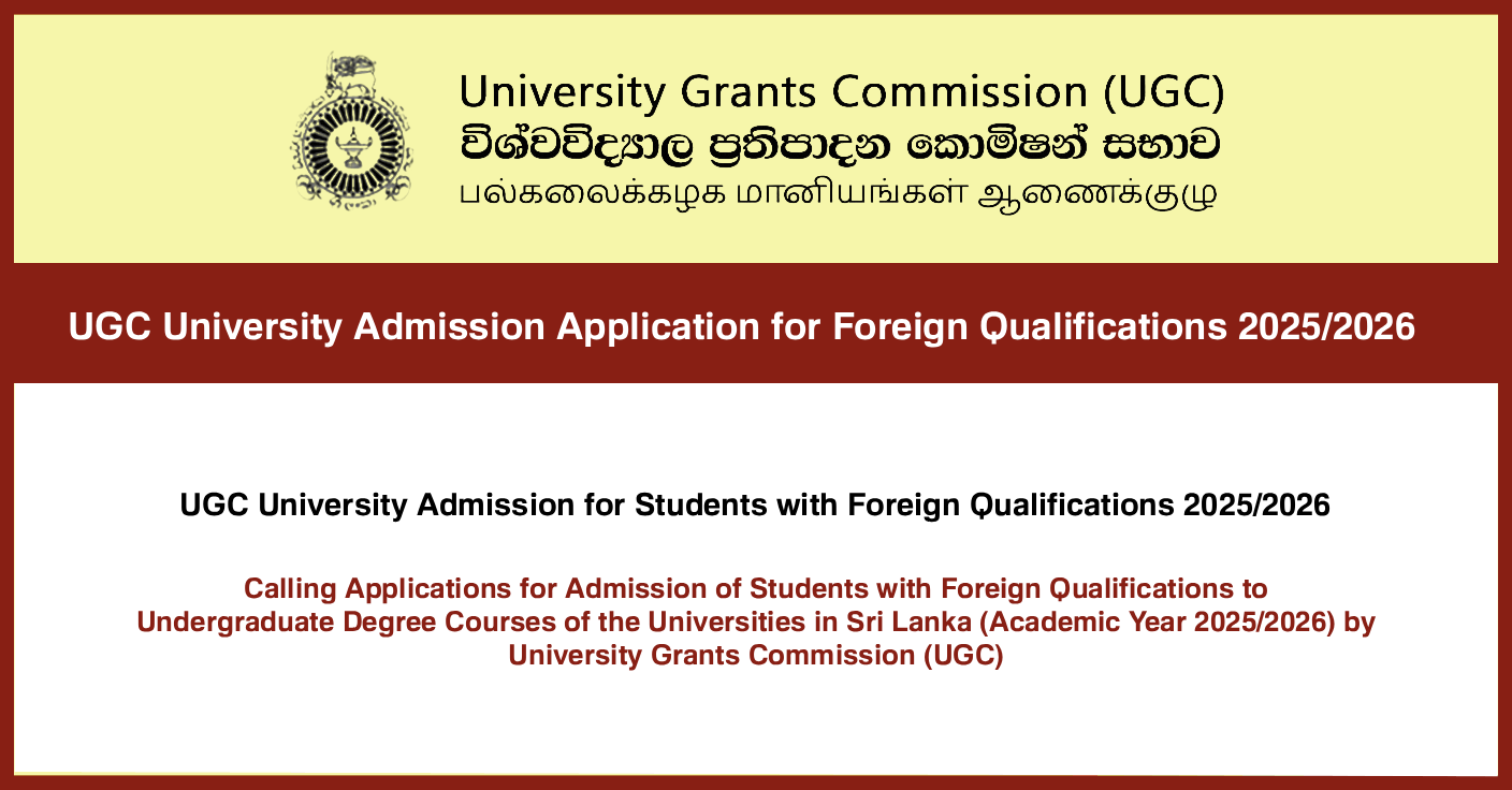 University Admission Application for Foreign Qualifications 2025/2026