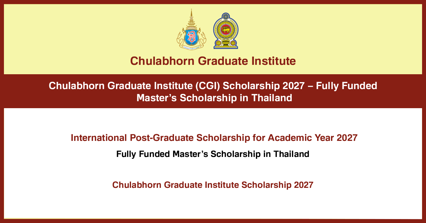 CGI Post-Graduate Scholarship 2027 – Masters Scholarship in Thailand