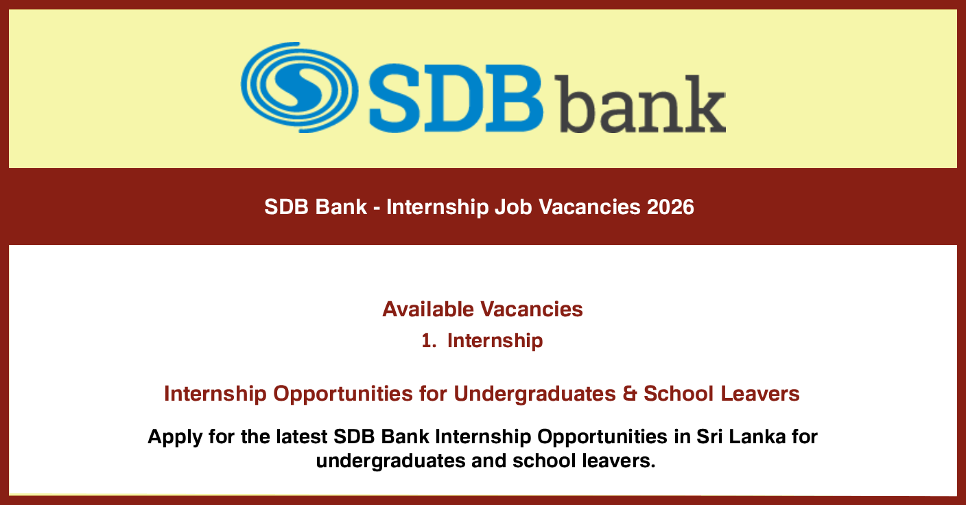 SDB Bank - Internship Job Vacancies 2026