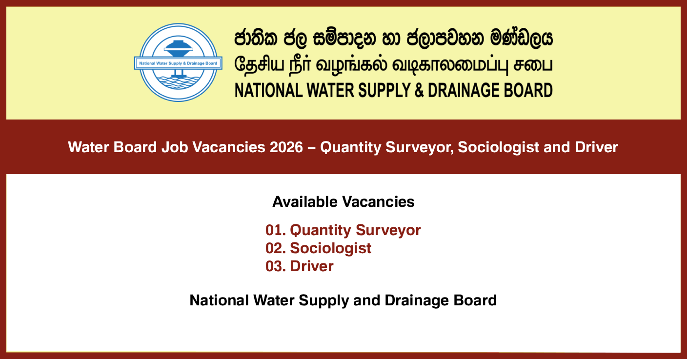 Water Board Job Vacancies 2026 – Quantity Surveyor, Sociologist and Driver