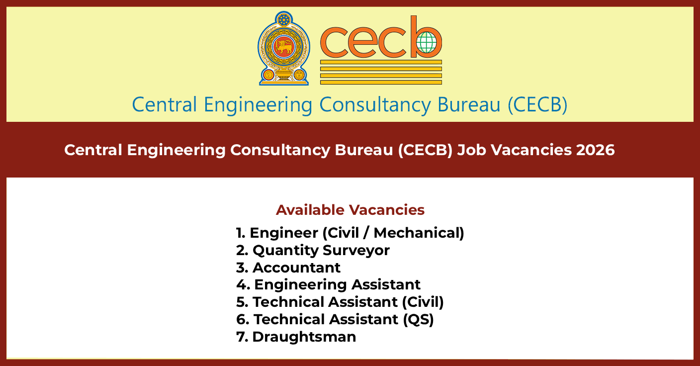 Central Engineering Consultancy Bureau (CECB) Job Vacancies 2026