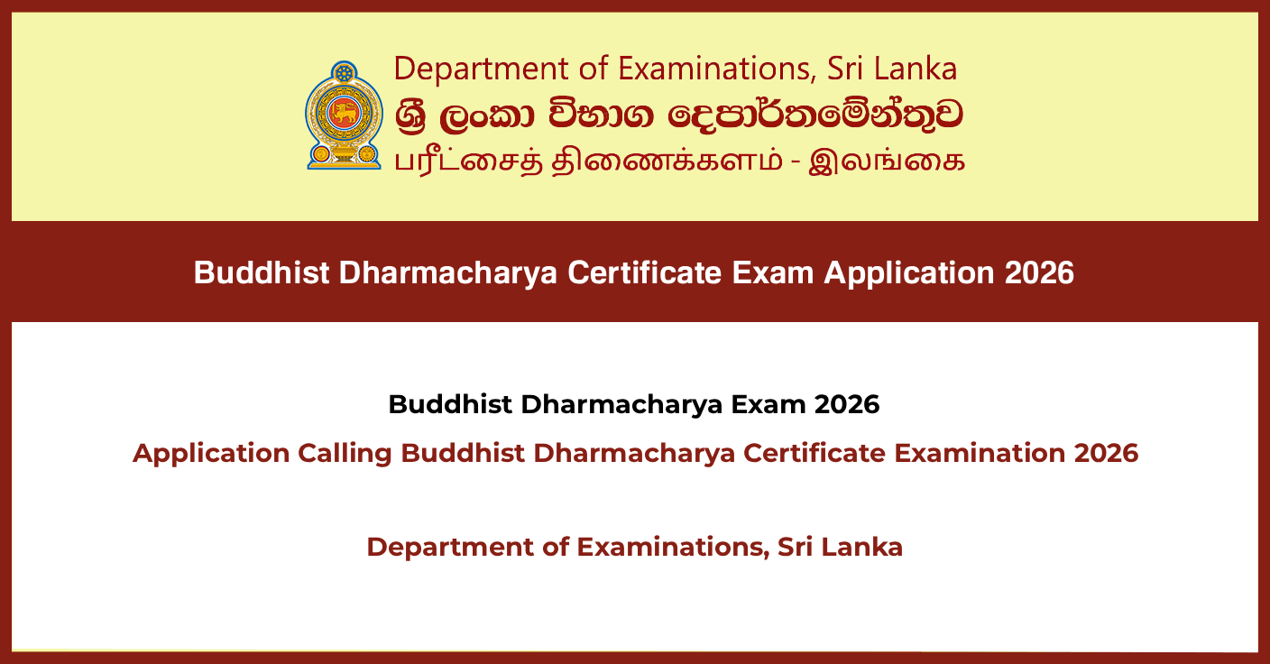 Buddhist Dharmacharya Certificate Exam Application 2026