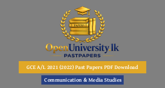 GCE A/L 2021 (2022) Communication &amp; Media Studies Past Paper PDF